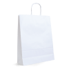 Bolsa Lisa de Papel Blanco Con Asas